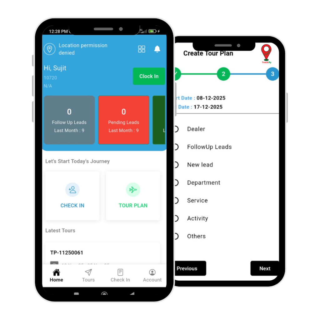 Sales Person Tracking App